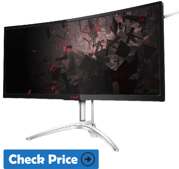 AOC Agon monitor with curved screen and ultrawide